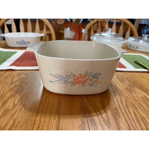Corning Ware Other - Corning Ware English Meadow A-3-B 3 Liter Casserole Dish Square Floral Vintage